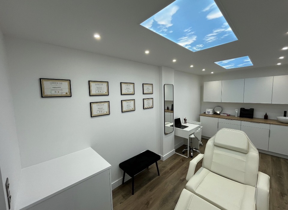 The private treatment room at Chic Beauty Aesthetic